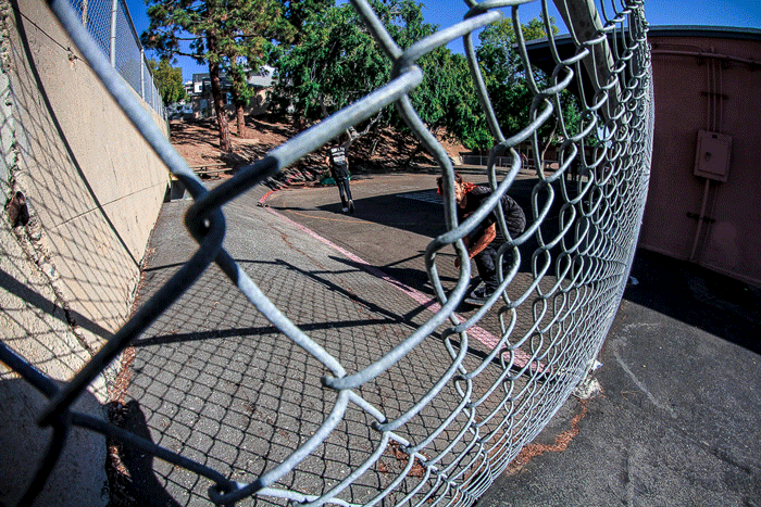 I think the cops came when I was taking a leak behind this school. 